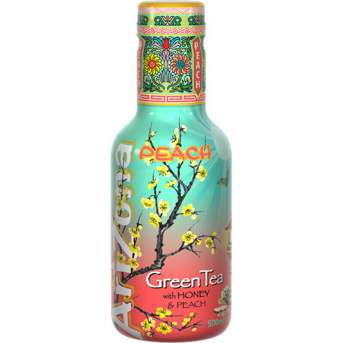 Arizona Green tea peach (Fles, 0.5L)