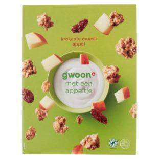 G'WOON KROKANTE MUESLI APPEL 700G