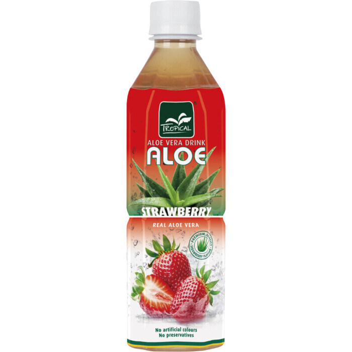Aloe aardbei (petfles, 0.5L)