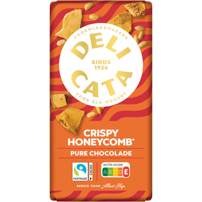 Delicata Reep honey comb pure chocolade (150g)