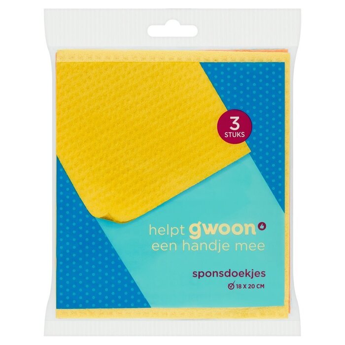 g'woon Sponsdoek 3 Stuks