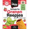 De Kleine Keuken Biologische Granen Reepjes Gevuld met Aardbei & Appel 18+ Maanden 6 Stuks 132g (132g)
